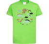 Детская футболка Dino round Лаймовый фото