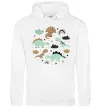 Чоловіча толстовка (худі) Dino round Білий фото
