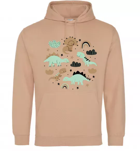 Жіноча толстовка (худі) Dino round Пісочний фото