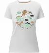 Жіноча преміум футболка Dino round Білий фото