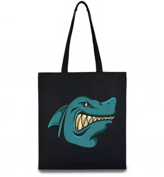 Еко-сумка Зла акула Чорний фото