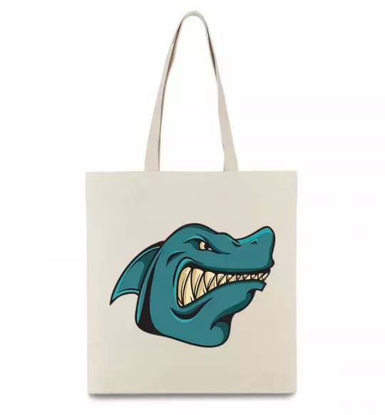 Еко-сумка Зла акула Бежевий фото