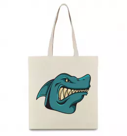 Эко-сумка Зла акула Бежевый фото