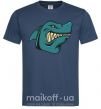Мужская футболка Злая акула Темно-синий фото