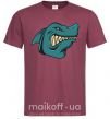 Мужская футболка Злая акула Бордовый фото