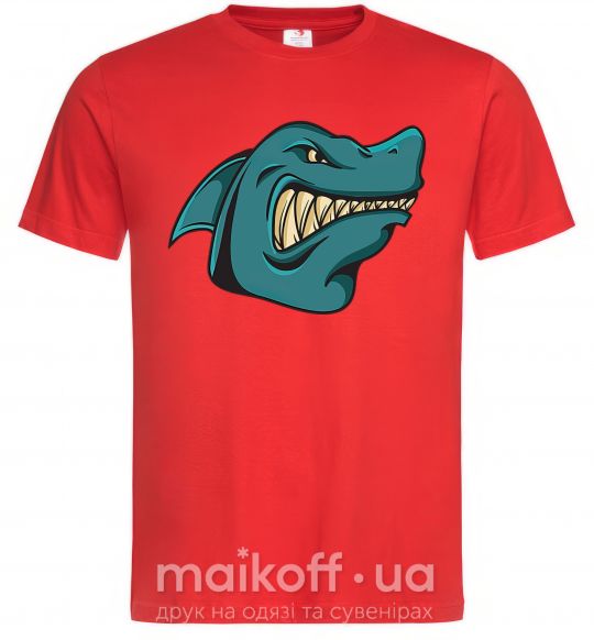 Чоловіча футболка Злая акула Червоний фото