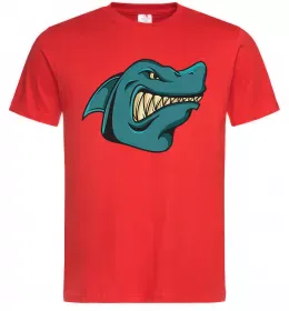 Мужская футболка Зла акула Красный фото