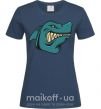 Женская футболка Злая акула Темно-синий фото
