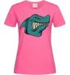 Жіноча футболка Зла акула Яскраво-рожевий фото