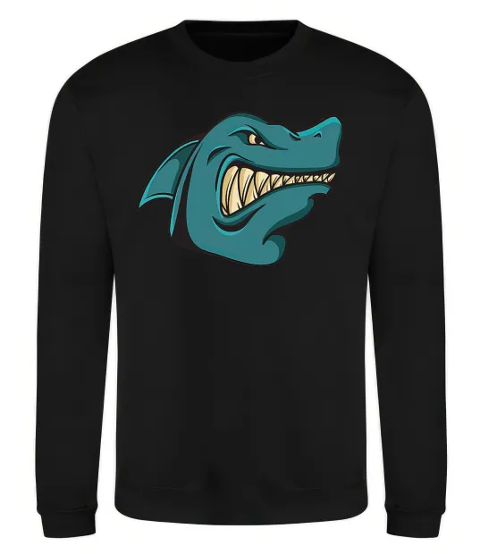 Свитшот Зла акула Черный фото