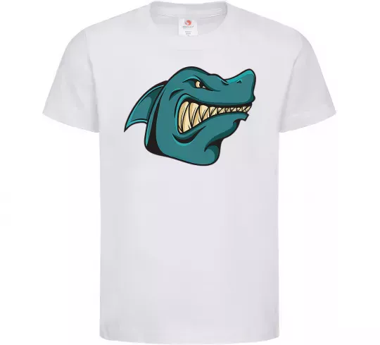Дитяча футболка Зла акула Білий фото