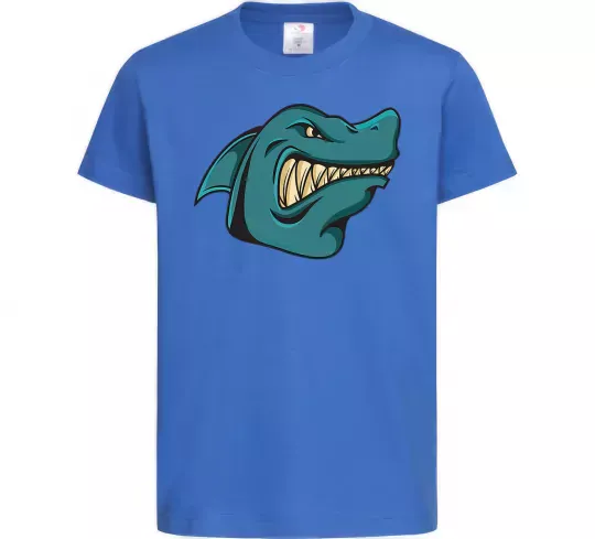Дитяча футболка Зла акула Яскраво-синій фото