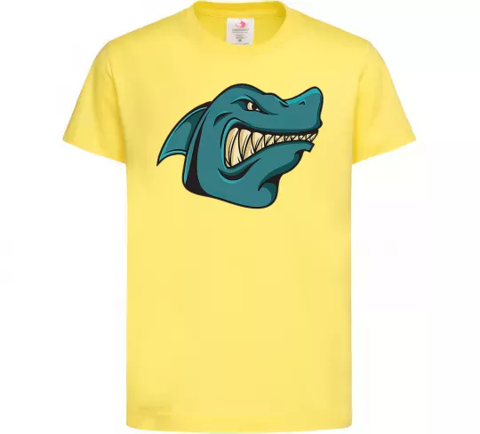 Дитяча футболка Зла акула Лимонний фото