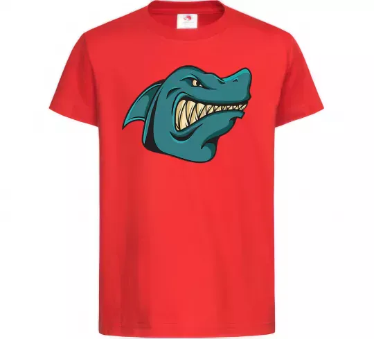 Дитяча футболка Зла акула Червоний фото