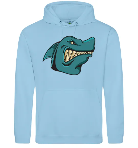 Женская толстовка (худи) Зла акула Голубой фото