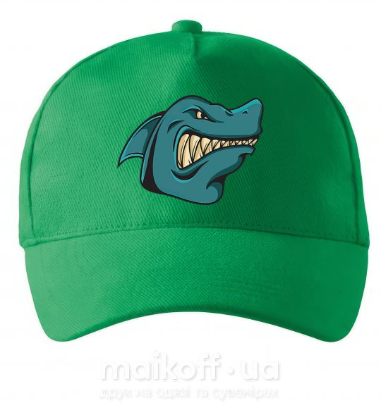 Кепка Злая акула Зеленый фото
