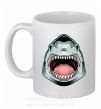 Чашка керамическая Angry Shark Белый фото
