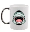 Чашка с цветной ручкой Angry Shark Серебро фото