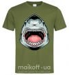 Чоловіча футболка Angry Shark Оливковий фото