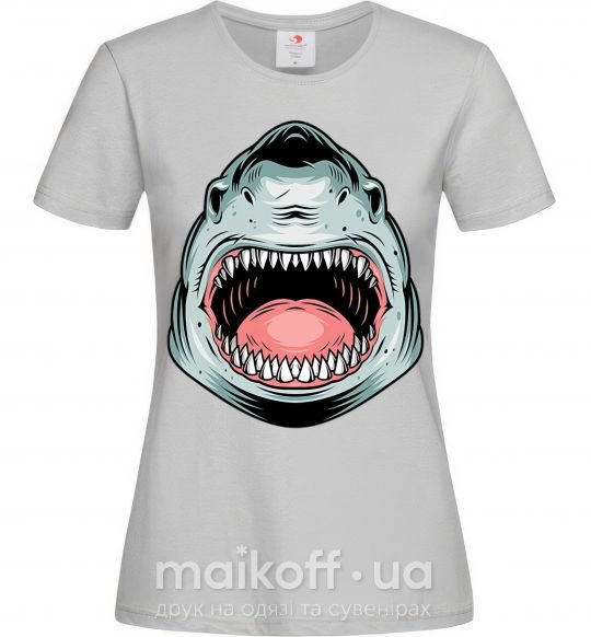 Женская футболка Angry Shark Серый фото