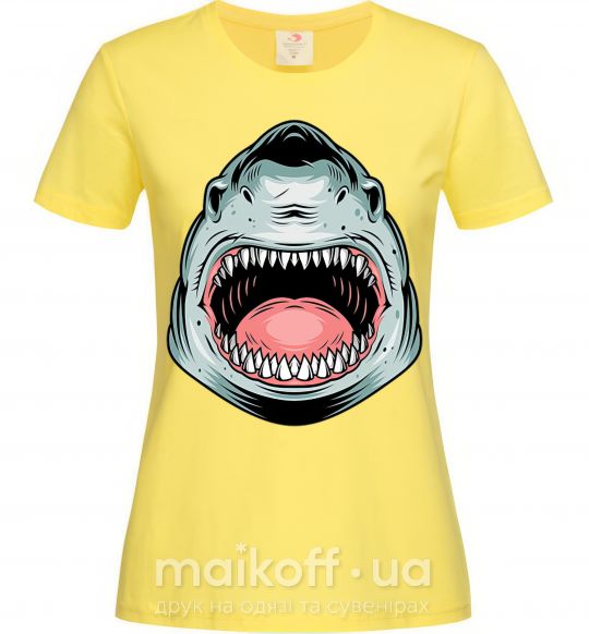 Женская футболка Angry Shark Лимонный фото