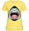 Женская футболка Angry Shark Лимонный фото