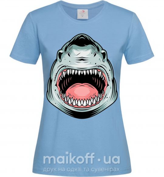 Женская футболка Angry Shark Голубой фото