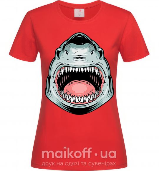 Женская футболка Angry Shark Красный фото