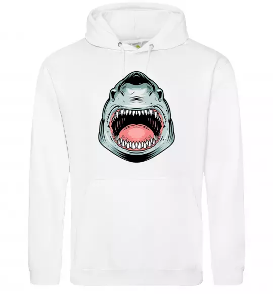 Жіноча толстовка (худі) Angry Shark Білий фото
