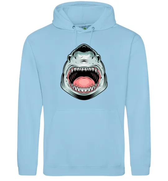 Жіноча толстовка (худі) Angry Shark Блакитний фото
