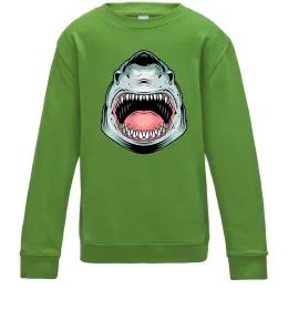 Детский Свитшот Angry Shark Лаймовый фото