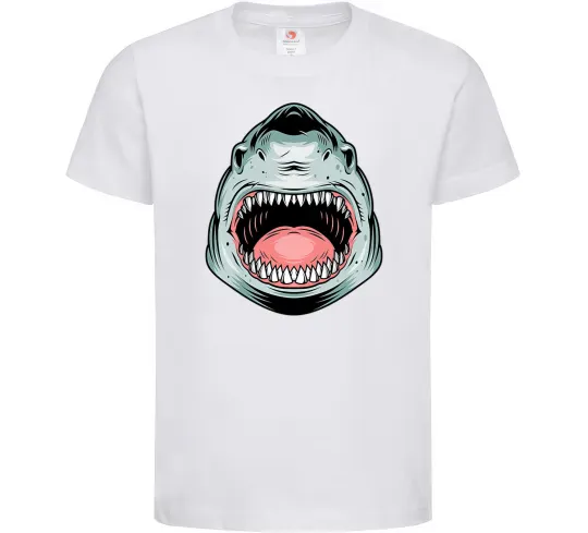 Детская футболка Angry Shark Белый фото