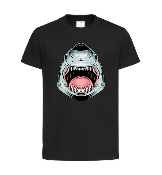 Дитяча футболка Angry Shark Чорний фото