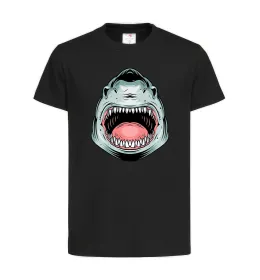 Детская футболка Angry Shark Черный фото
