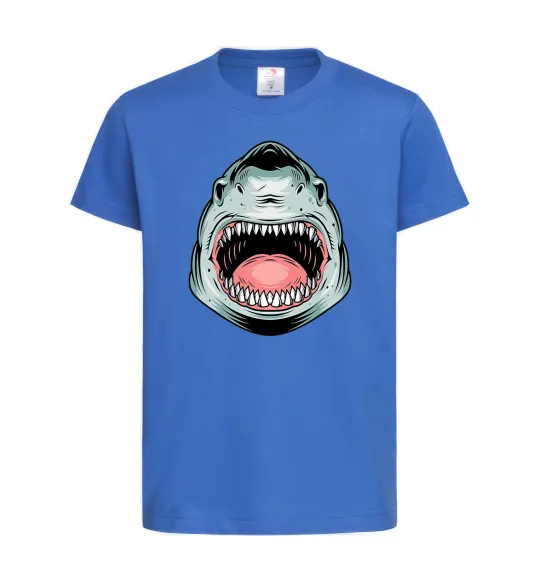 Дитяча футболка Angry Shark Яскраво-синій фото