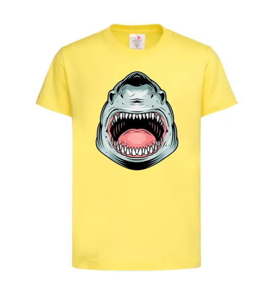 Дитяча футболка Angry Shark Лимонний фото