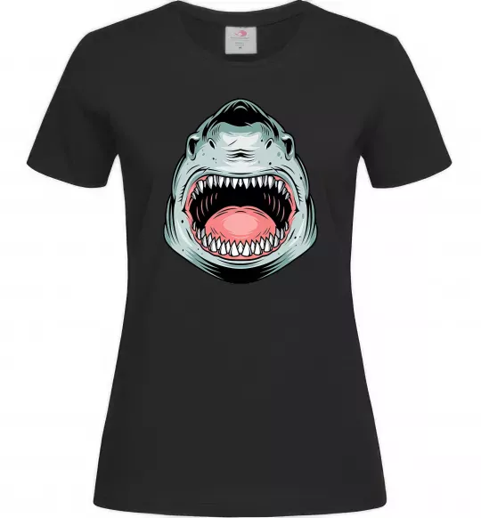 Жіноча футболка Angry Shark Чорний фото