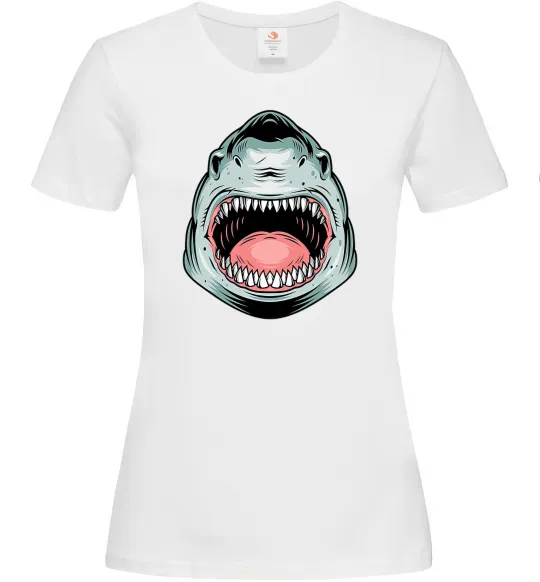 Жіноча футболка Angry Shark Білий фото