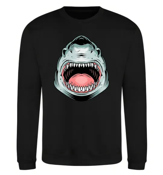 Світшот Angry Shark Чорний фото