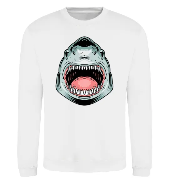 Світшот Angry Shark Білий фото