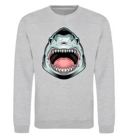 Світшот Angry Shark Сірий меланж фото