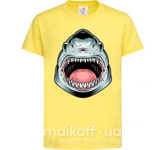 Дитяча футболка Angry Shark Лимонний фото