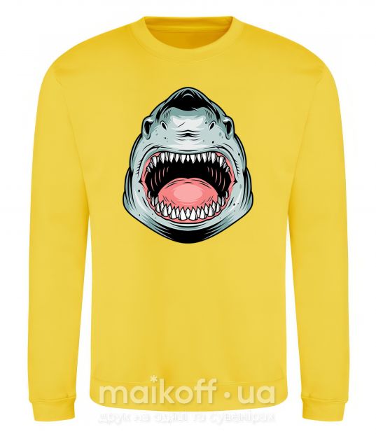 Світшот Angry Shark Сонячно жовтий фото