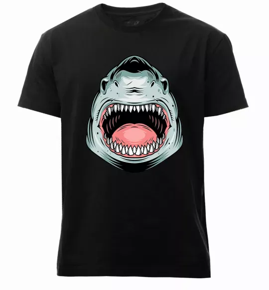 Мужская премиум футболка Angry Shark Черный фото