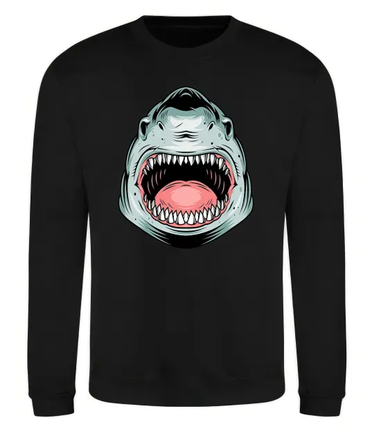 Світшот Angry Shark Чорний фото