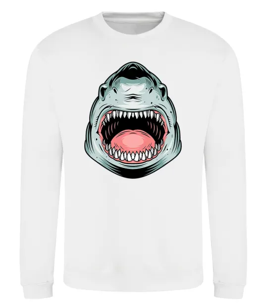 Світшот Angry Shark Білий фото