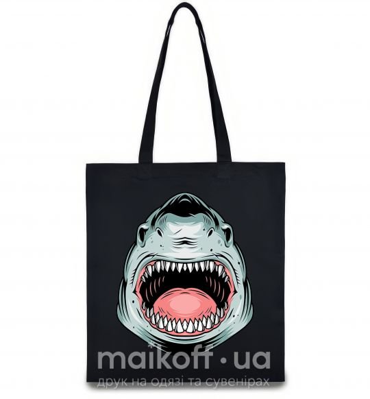 Еко-сумка Angry Shark Чорний фото