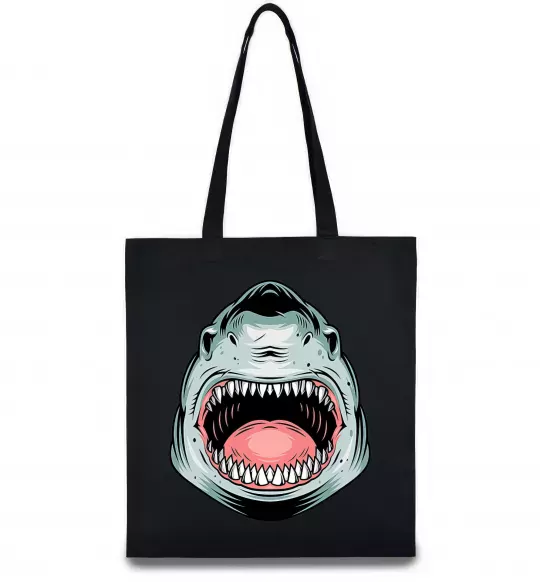 Эко-сумка Angry Shark Черный фото