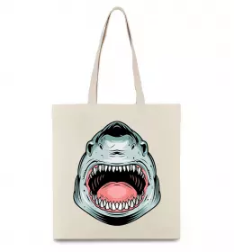 Эко-сумка Daddy shark Бежевый фото Эко-сумка Daddy shark Бежевый фото