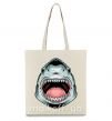 Еко-сумка Angry Shark Бежевий фото